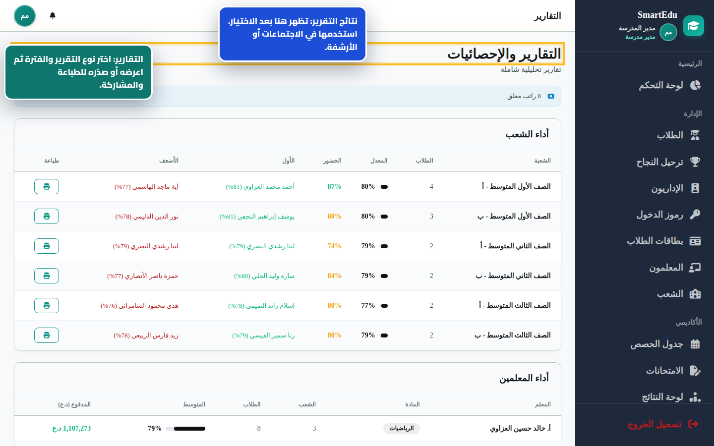 تقارير وإحصاءات